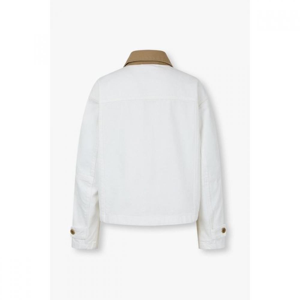 STUDIO TOMBOY Color Block Denim Zip Up Jumper 9106113551