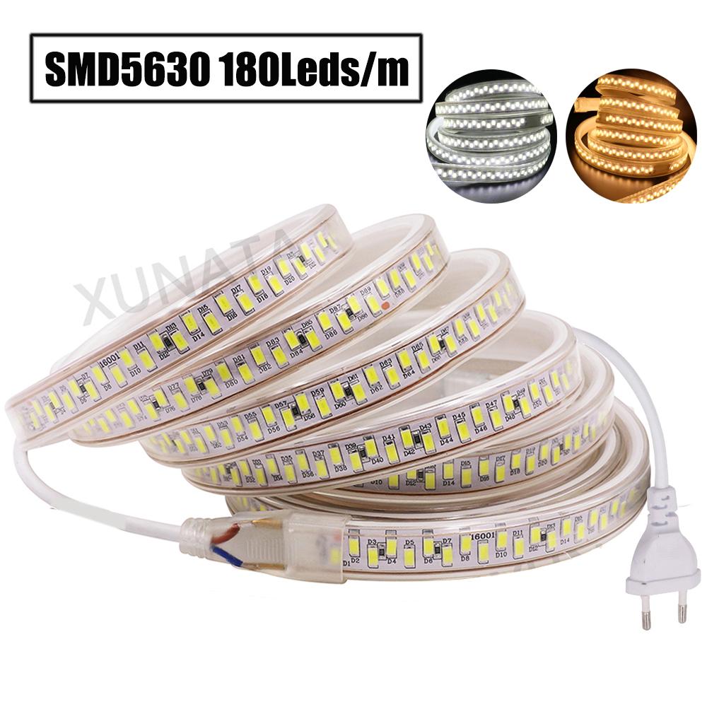 240 LEDs/M High Brightness LED Strip Light 220V Waterproof RGB Warm White SMD5730 Home Decoration Rope Light