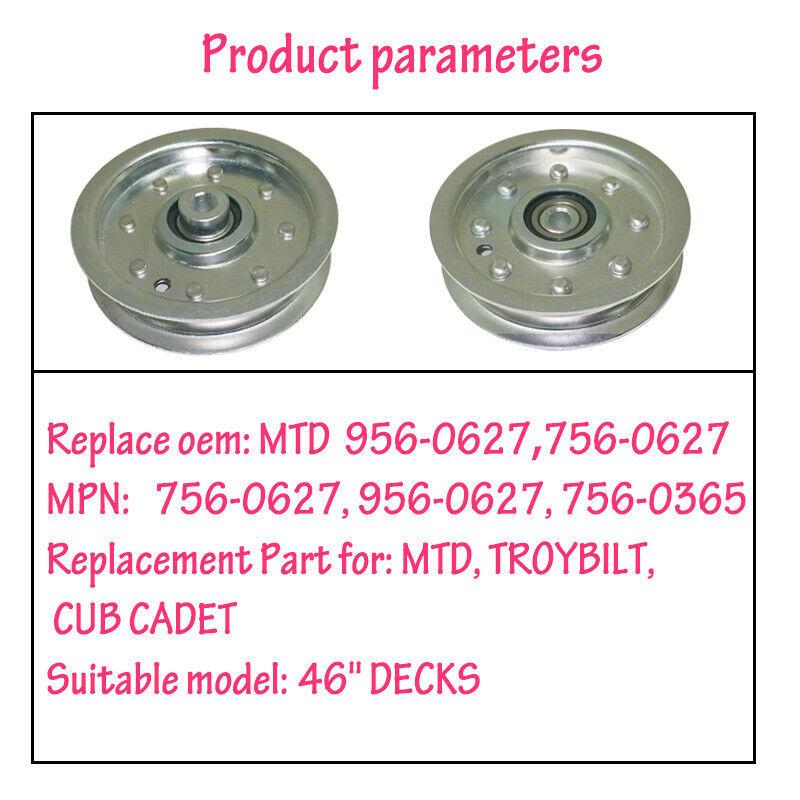 1pcs Single-slot White Zinc Pulley Lawn Mower Pulley With 46" Decks for MTD 956-0627 756-0627 756-0365