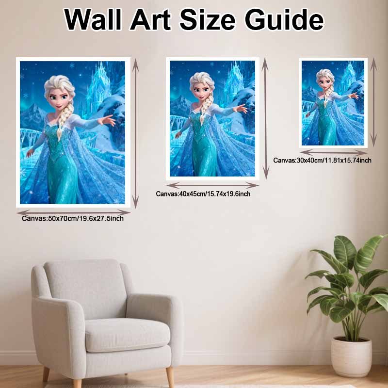 Disney 5d Diamond Painting, Elsa Diamond Art Painting Diy Handmade Sticker Gift, Home Decoration Painting