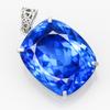 87 Ct Blue Topaz 925 Sterling Silver Pendant Certified Collection For Gift