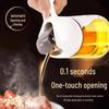 Auto-Seal Leak-Proof Glass Oil Pot with Measurement for Oils, Soy Sauce, Vinegar, and Cooking Wine.