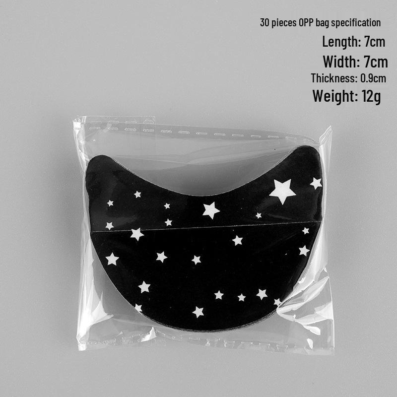 Black Printed Eyelash Extension & Eyeshadow Isolation Stickers - Non-woven, Disposable Removal Tools