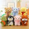Scarf Elephant Penguin Pig Dinosaur Plush Toy With Pp Cotton Filling For Valentines Day Gift