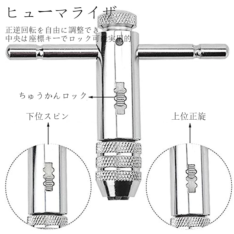 LUYING Screw Tap Ratchet Tap Handle T-Type Drill Tap Set Adjustable Hole Drilling M3 M4 M5 M6 M8 Screw Tap Manual Tapping Work
