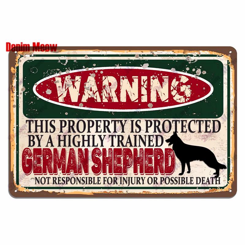Vintage Warning Funny Animals Metal Sign Chicken Sheep Pig Octopus Wall Poster for Private Wall Painting Decor WY