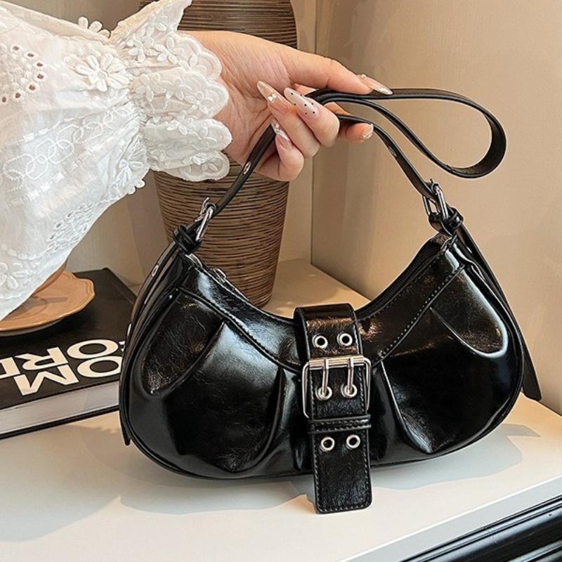 Y2K Satchels Spicy Shoulder Bags For Women Vintage Burgundy Ladies Underarm Bags Large Capacity Shopper Totes Hobo Bag Handbags