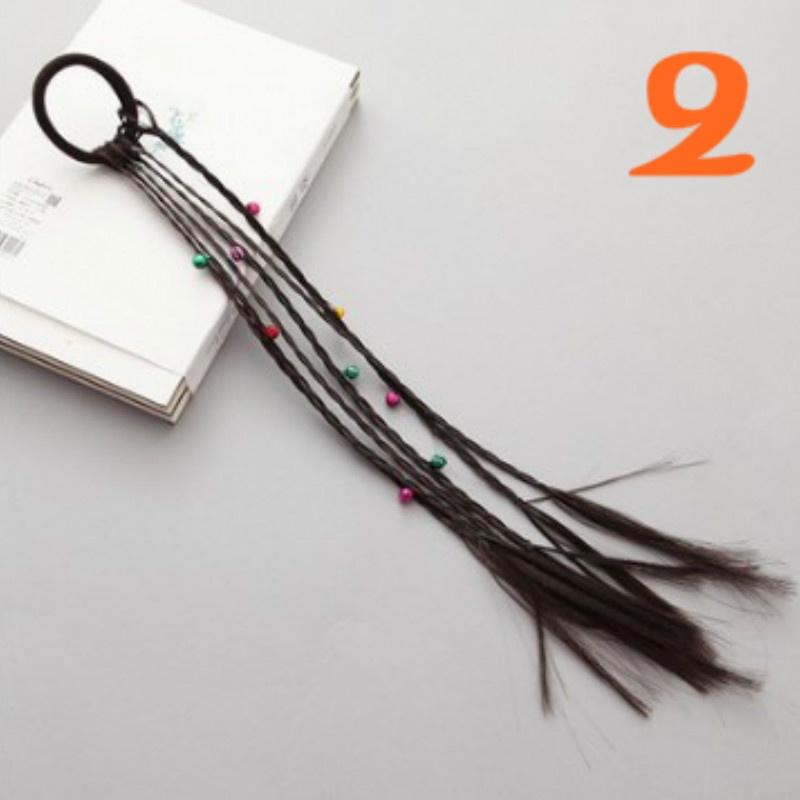 Kids Handmade Wig Elastic Hair Band Dimensional Dolls Flowers Rubber Band Hair Accessories