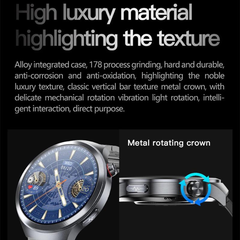 2025 Ny EKG+PPG Smartklokke Lipider Urinsyre Blodtrykk Helseklokke Menn NFC-tilgang 100+Sport HD Bluetooth Samtale Klokke Kvinner