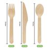 Couverts jetables en bois - EXZACT - 150 pièces - 100% biodégradables - Idéal pour événements - Robuste et lisse