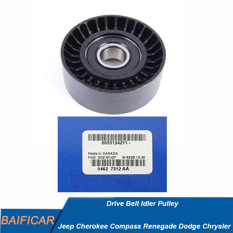 Baificar Brand New Drive Belt Idler Pulley 4627312AA / 04891720AA For Jeep Cherokee Compass Renegade Dodge Chrysler