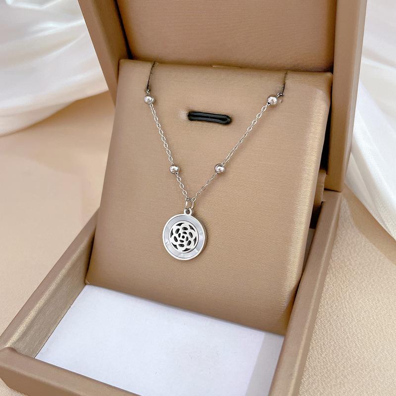 Popular Element Personality Minimalist Wind Furnace Real Gold Necklace Female Collarbone Chain