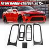 For Dodge Charger 2015-22 3K Carbon Fiber Window Lift Switch Panel Cover Trim 5X