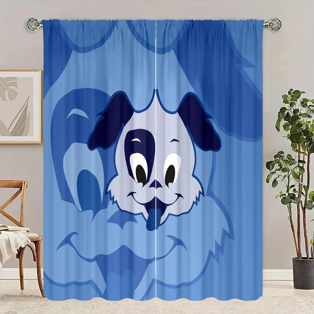 2 Pieces - Customizable Pattern Size - Printed Curtain - Polyester Material - Bedroom, Living Room, Study