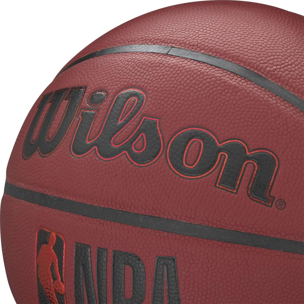 Wilson NBA FORGE Basketball Größe 6 Durchmesser Crimson WTB8201XB06, Für den Innen- und Außenbereich, / Ca.. 23,2cm,