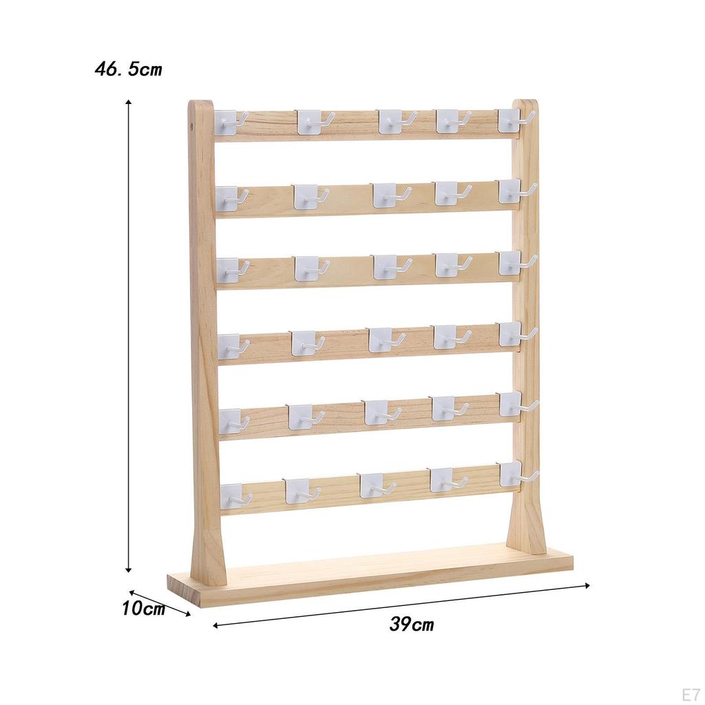 Schmuckständer mit abnehmbaren Haken, Ohrringkarten Halskette Armband Schlüsselanhänger Vitrine