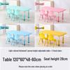 Children's Rectangular Plastic Learning Table & Chair Set with Building Block Surface