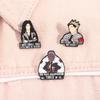Movie Character Quotes Enamel Pins Custom TALK LET'S DRINK IN SILENCE Brooches Lapel Badges Clothes Jewelry Gift for Friends