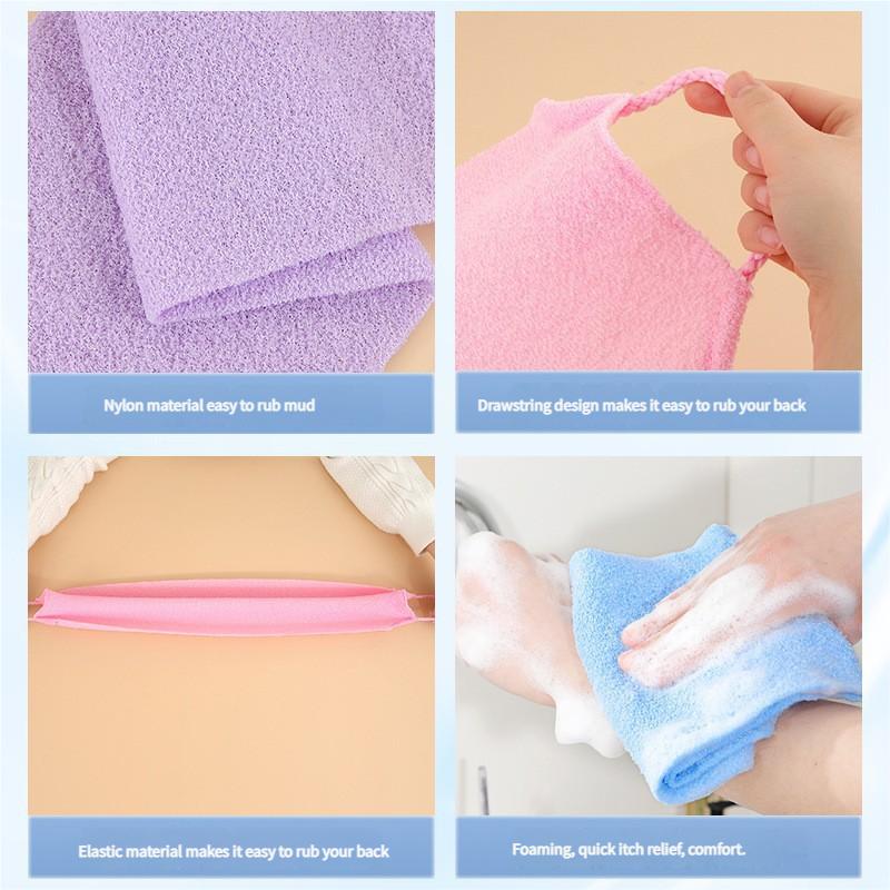 Extra Dickes Elastisches Zugband Badebürste Nylon Peeling Rückenpeeling-Handschuh zur Entfernung abgestorbener Haut Saunazubehör
