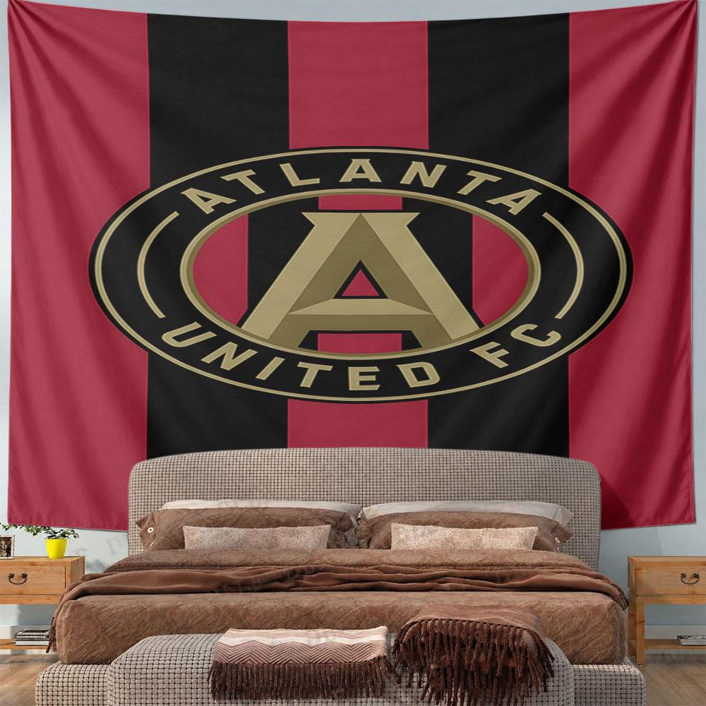 Atlanta United FC Logo Tapestry Decor Pattern Wall Hanging Tapestry Decorative Tapestry Home Decor for Bedroom and Living Room