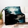 Vampire Gothic Castle Wall Art Print PosterBlanket Flannel Throw Blanket for Sofa, Bed, Travel, Camping, Office, Couch, Chair