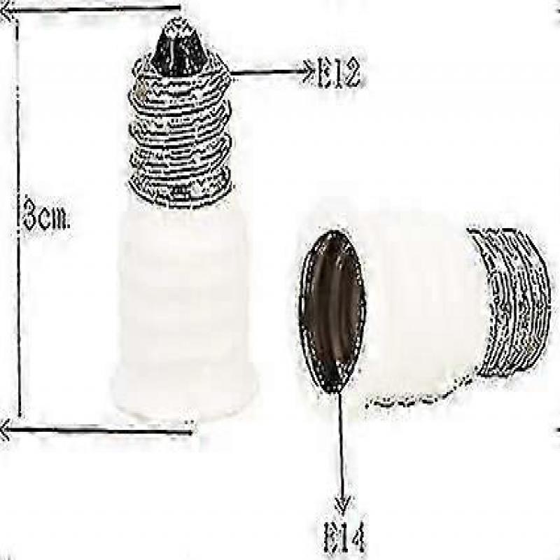 10 buc Adaptor E12 E12 La E14 Adaptor Convertor Bază Lampă, Adaptor Bază Lampă E12 La E14 Pentru Incandescent
