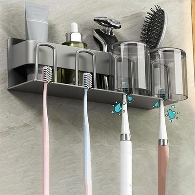 Toothbrush Stand Rack Organizer Electric Toothbrush Wall-Mounted Holder No Drilling Space Saving Bathroom Accessories