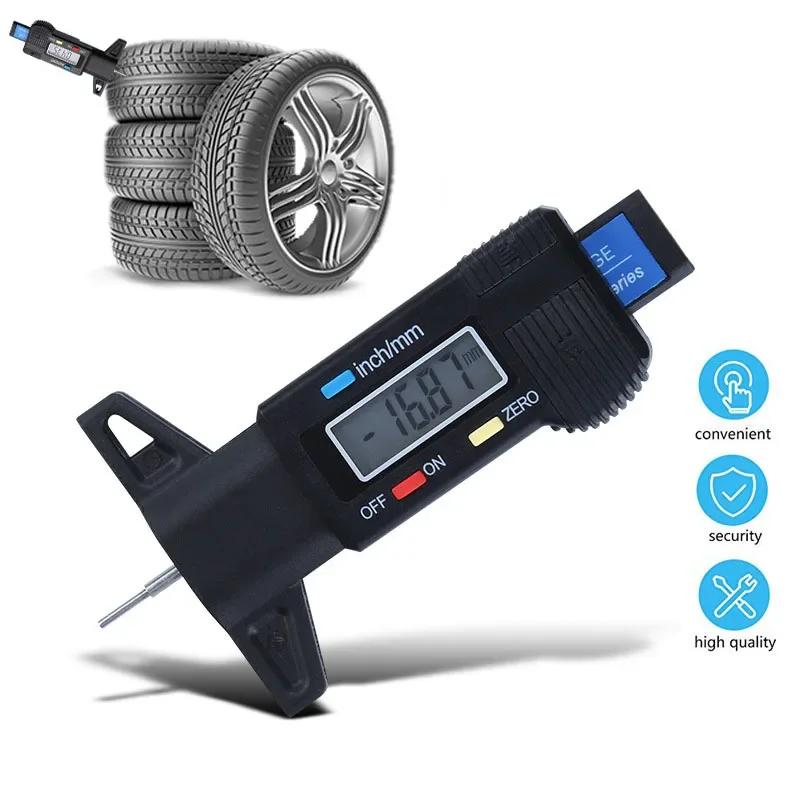 Electronic Digital Tire Tread Depth Gauge 0-25mm Tread Thickness Vernier CaliperThread GaugeElectronic Measuring Test Instrument