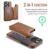 MAGKING K3 Series For iPhone 15 Pro Case Compatible with MagSafe Wallet PC+TPU+PU Phone Cover