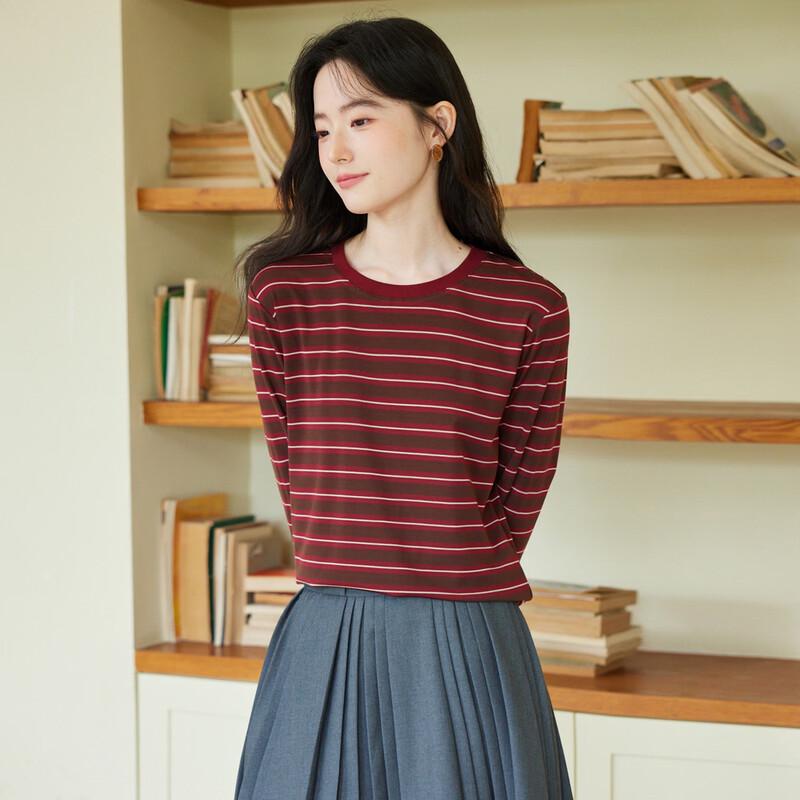 FivePlus Women's Vintage Striped Long Sleeve T-Shirt