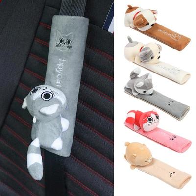 Cute Cartoon Car Seat Belt Shoulder Pad Protection Cover Flannel Car Interior Accessories