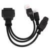 Motorrad OBD Diagnosebuchse 16 Pin 3 in 1 Stecker Adapterkabel Y-Verteiler Diagnoseverlängerung