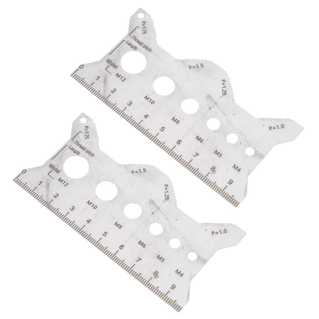 High Accuracy Stainless Steel Thread Pitches Gauge Ruler Double Side Engraved Scale For Precise Industrial Measurement