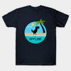 Asian Size Men Print T-shirt Offline Beach No-Cut Heat Transfer Print Cotton Tshirt
