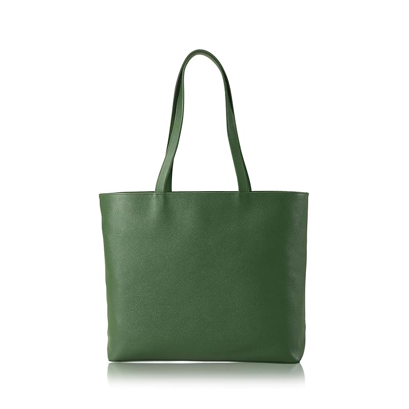 

[Business Leather Factory] A4 tote bag Water repellent original leather cow leather unisex Compatible with 14 inch PC With zipper (ivy green)