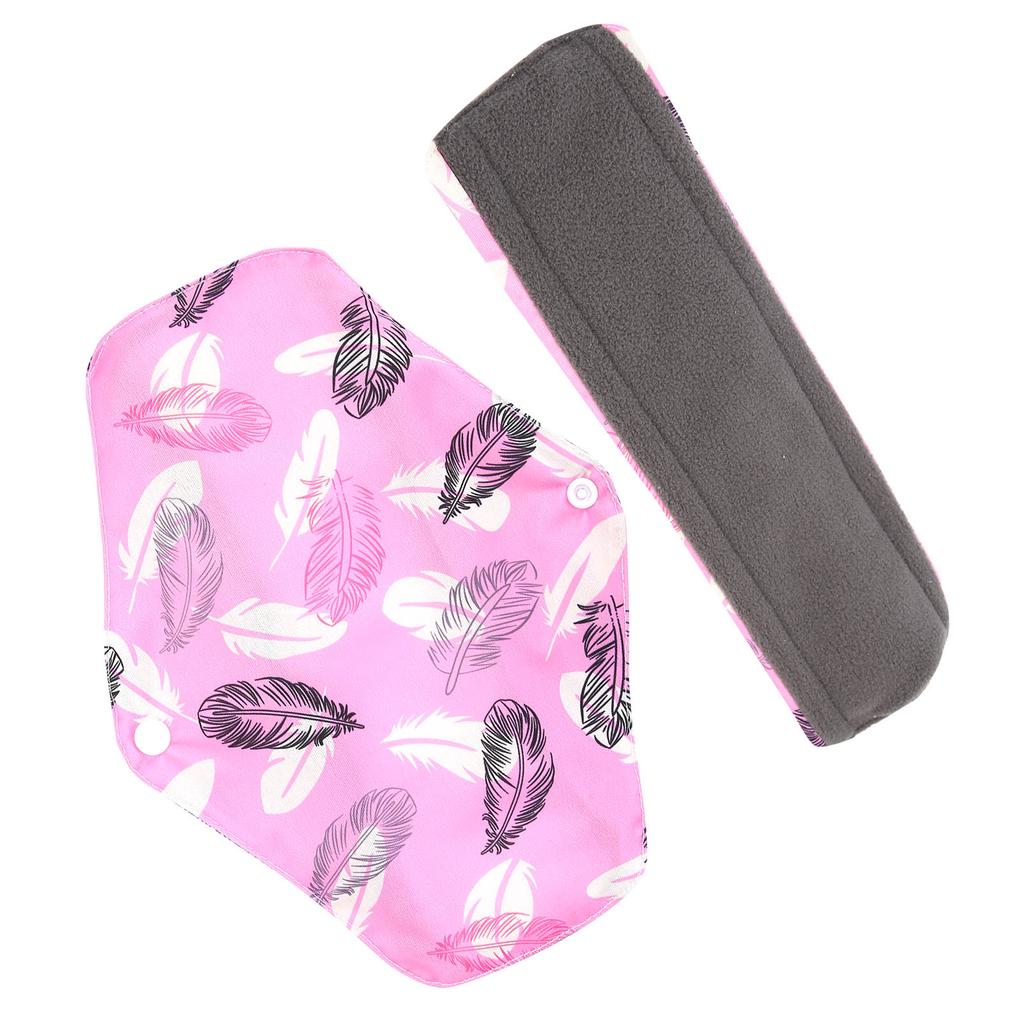 Cloth Menstrual Pads Washable Reusable Bamboo Charcoal Sanitary Pads Heavy Flow Overnight useS