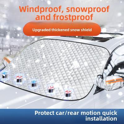 Car Snow Shield General Windshield Car Half Cover Car Clothing Car Winter Sun Protection and Frost Protection Thickened