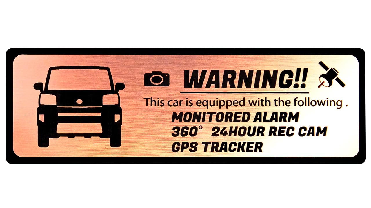 

Honami Works TAFT Tough Security Emblem 24 Hour Surveillance Dash Cam GPS Tracker Sticker (Pink Gold)