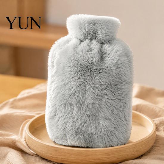 Explosion Proof Water Bag Hot Bottle with Plush Cover, 500/1000/2000ML Leak-proof Bag, Reusable Pouch Cold Compress for Shoulder, Back, Hand,