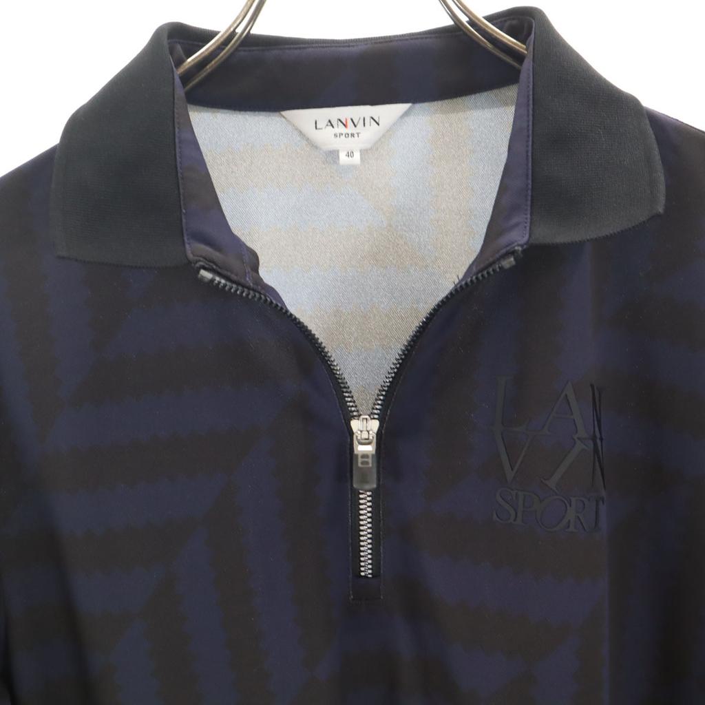 Beauty Products LANVIN SPORT Overall Handle Short Sleeve Half Zip Polo Shirt Men's Used
