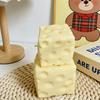 Jumbo Cheese Cube Stress Ball - 1/2Pc Big Shapeable Non-Bounce Squeeze Ball Fidget Toy Sensory Anti-Stress Christmas Gift Idea