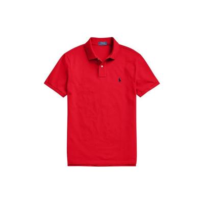 Polo Polo Classica in Mesh Tinta Unita a Maniche Corte Uomo top Rosso MNPOKNI1N820092-600