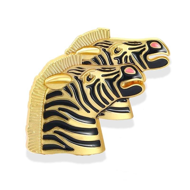 

Винтажная эмалевая брошь в виде головы зебры для женщин, аксессуары для одежды и пальто, подарки A2