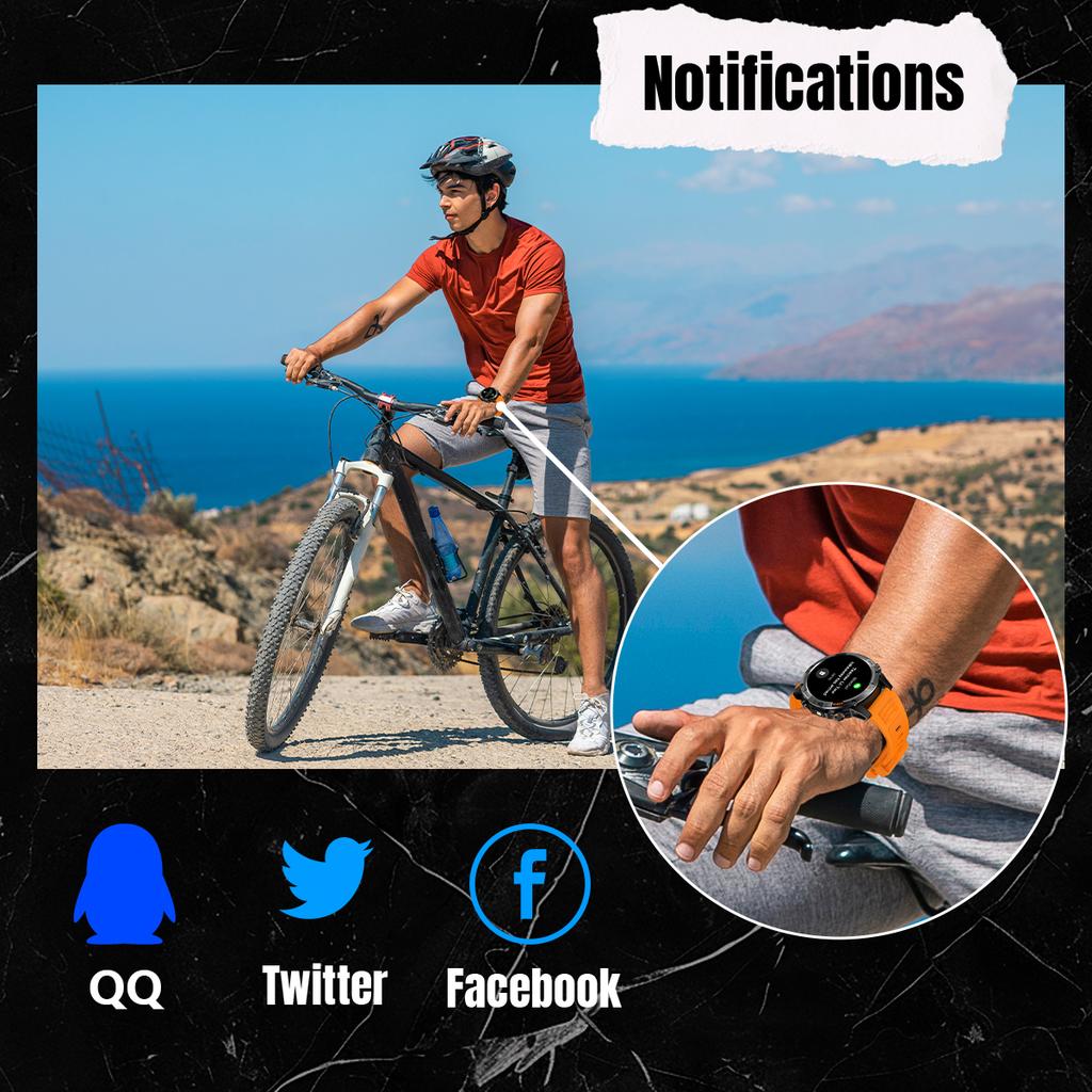 New Military Outdoor Dual-Band GPS Track Smartwatch Men Bluetooth Call Compass Swimming Grade 5ATM Waterproof Smart Watches