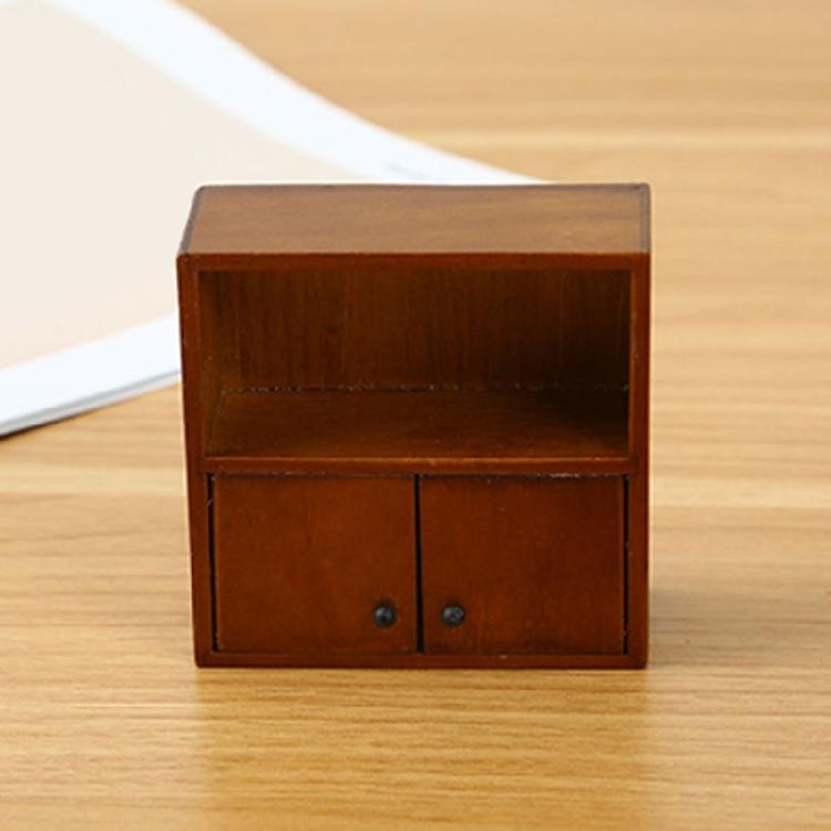 Dollhouses Furniture 1/12 Scale Wooden Display Cabinet Sideboard Model for Miniature Project Decoration and Collectors