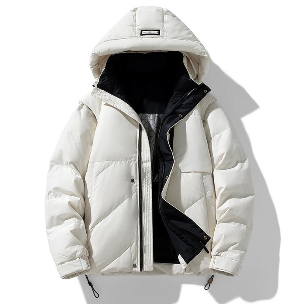 

Новая ветрозащитная куртка носится с двумя съемными рукавами для сохранения тепла и утолщенным жилетом с капюшоном, мужская одежда. 3XL