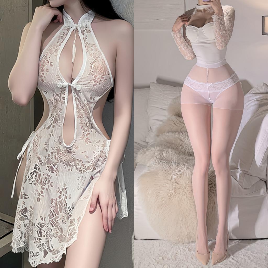 Sex underwear pure desire temptation sexy cheongsam suit passion free lace hip wrap perspective classical hollow uniform