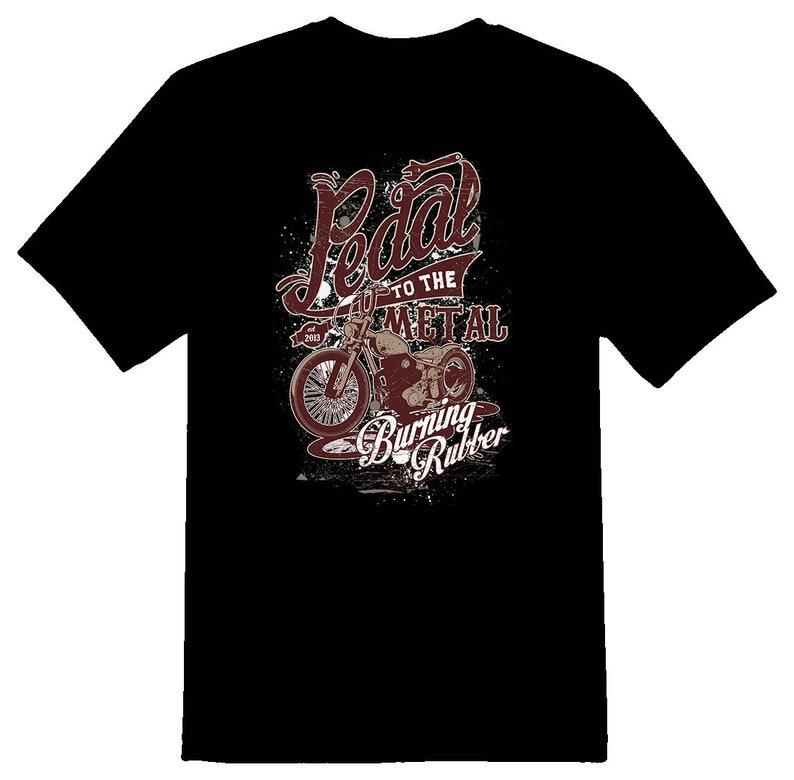 Pedal to the metal burning rubber black Tee Shirt 100