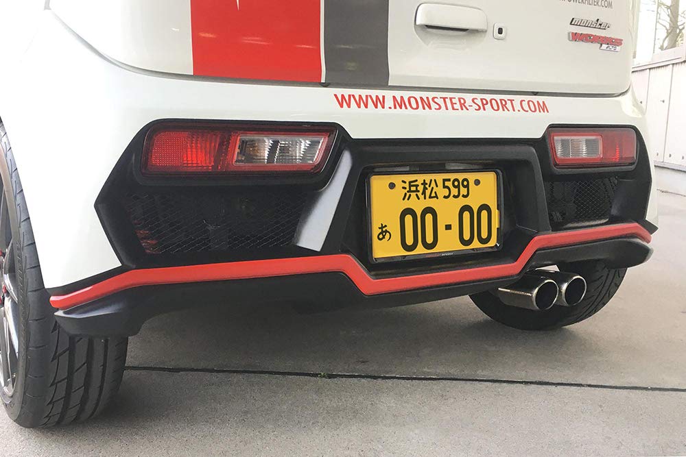 MONSTER SPORT License Frame Compatible with New Standards License Plate Frame Cover Suzuki Vehicles and Others [Gloss Black] 794110-0000M