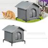 Winter Outdoor Cat House Waterproof Windproof Feral Cat Shelter Insulated Pet Home for Yard Porch